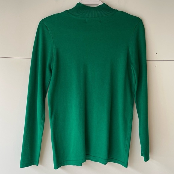 Green Sweater Blouse Top Shirt Button Sleeves St Patrick's Day Sweater, Sz M - Picture 9 of 12